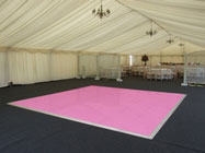 pink dance floor hire